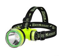 ZiStarlilife Lampe frontale de plongée 350 m avec indice d'étanchéité IPX8, faisceau large de 180°, 2 modes d'éclairage, batterie au lithium rechargeable, design compact et amovible, (Q901)