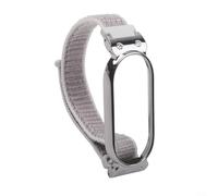 ZiStarlilife Lot de 1 bracelet pour enregistreur vocal PLAUD NOTEPIN AI, sangle portable réglable avec tissu tissé et cadre en métal, ajustement sûr pour voyage, bureau, usage quotidien, noir (argent)