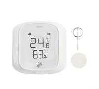 ZiStarlilife Lot de 1 capteur intelligent de température et d'humidité avec écran, moniteur à distance par application WiFi, commande vocale pour Alexa pour TUYA, bureau à domicile intérieur, ABS