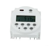 ZiStarlilife Lot de 1 minuteur numérique 12 V DC 16 A avec relais LCD programmable avec correction automatique pour lampes de maison, chauffe-eau, équipements agricoles, ABS blanc, 60 x 60 mm (B)