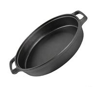 ZiStarlilife Lot de 1 poêle en fonte pour table de cuisson à induction, poêle à frire pré-enduite avec répartition uniforme de la chaleur pour sauter et barbecue, construction en fer massif pour la