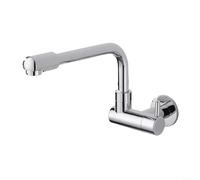 ZiStarlilife Lot de 1 rallonge de robinet d'évier de cuisine pivotante à 360° pour robinet de piscine, robinet d'eau froide en cuivre pour cuisinière rurale et zone de lavage, argenté (argenté)