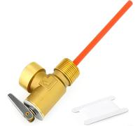 ZiStarlilife Lot de 1 soupape de décharge de température et de pression pour chauffe-eau, soupape de sécurité en laiton avec réinitialisation automatique, rouge doré 1,27 cm NPT pour utilisation en
