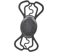 ZiStarlilife Lot de 1 support de téléphone pour vélo Garmin - Support d'ordinateur en nylon et silicone absorbant les chocs - Sangle de fixation de 47 à 69 pouces - Smartphone de route et VTT - Noir