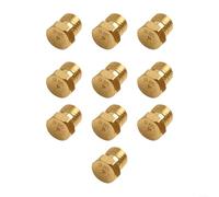 ZiStarlilife Lot de 10 buses de brûleur en laiton M6 x 075 pour injecteur de propane GPL Kit de conversion Pièces de rechange pour plaque de cuisson à gaz chauffe-eau Trou de 085 mm Doré