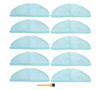 ZiStarlilife Lot de 10 serpillères en microfibre pour aspirateur robot Cecotec CONGA 8090 Ultra/9090 AI, réutilisables et lavables, avec brosse, forte absorption d'eau pour l'entretien du sol à