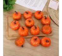 ZiStarlilife Lot de 12 mini citrouilles artificielles en mousse de 6 cm - Décorations d'automne et d'Halloween, de fête, d'Action de grâce, de maison, de jardin (orange)