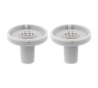 ZiStarlilife Lot de 2 adaptateurs de connecteur de filtre en plastique de 3,2 cm pour connecteurs de sortie de piscine Intex compatibles avec les pièces de rechange de filtre gris bleu (2-blanc)