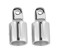 ZiStarlilife Lot de 2 capuchons en acier inoxydable 316 pour auvent de bateau pour kayak, yacht, rafting, matériel marin, argenté, 20 mm, 22 mm, 25 mm (20 mm)
