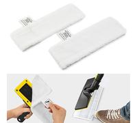 ZiStarlilife Lot de 2 chiffons en microfibre pour nettoyeur vapeur Easyfix SC1 SC2 SC3 SC4 SC5 pour Kärcher, blanc, idéal pour nettoyer les surfaces dures à la maison