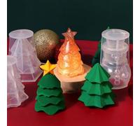 ZiStarlilife Lot de 2 décorations vintage en silicone pour sapin de Noël et bonhomme de neige - Décorations de vacances réutilisables pour bureau, fenêtres, murs, transparent - Arbre à vagues - 10 cm