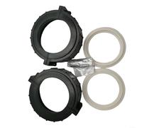 ZiStarlilife Lot de 2 écrous de chauffage fendus avec vis et joints toriques pour constructeurs de spa Balboa HydroQuip, raccords ABS de 58 cm ID pour réparation de chauffage (2 pièces, noir)