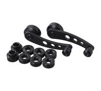 ZiStarlilife Lot de 2 manivelles de voiture en alliage d'aluminium - Kit de levier à bascule manuel pour camion, berline - Noir