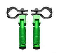 ZiStarlilife Lot de 2 paires de repose-pieds arrière pliables CNC pour passager - En alliage antidérapant - Pour moto, vélo électrique, VTT, équitation tout-terrain - Noir (vert)