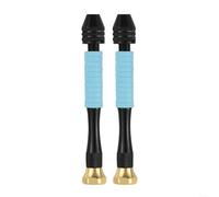 ZiStarlilife Lot de 2 perceuses manuelles 03-34 mm mandrin en alliage d'aluminium avec manchon en caoutchouc antidérapant, outil de perçage de précision pour bois, plastique, modélisme, loisirs