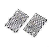 ZiStarlilife Lot de 2 réflecteurs avant rectangulaires pour scooters électriques Kukirin G2/G4 avec finition argentée, pour une meilleure visibilité et une installation facile