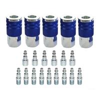 ZiStarlilife Lot de 20 raccords rapides pour tuyau d'air industriel 1/4 NPT connecteurs mâles femelles raccords en acier pour compresseur d'air outils pneumatiques équipement d'atelier