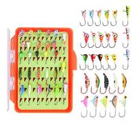 ZiStarlilife Lot de 28 hameçons lumineux pour pêche sur glace avec têtes lestées pour bar et brochet en eau salée ou en eau douce, design barbelé pour une capture sécurisée, plusieurs tailles incluses