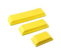 ZiStarlilife Lot de 3 blocs de ponçage à la main avec dos - Patins rectangulaires en plastique PU en 3 tailles pour polissage de carrosserie, travail du bois, travail du métal et projets d'artisanat