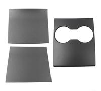 ZiStarlilife Lot de 3 garnitures de console centrale pour Tesla Model 3 Y 2017-2020, panneau décoratif intérieur en fibre de carbone ABS, style sportif noir