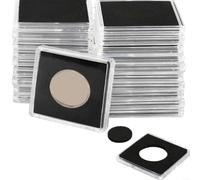 ZiStarlilife Lot de 30 boîtes de présentation pour pièces de monnaie avec inserts en mousse réglables pour pièces de monnaie commémoratives de 16 à 40 mm