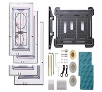 ZiStarlilife Lot de 4 actionneurs invisibles de plaque poussoir avec fixation magnétique pour systèmes Geberit, bouton de chasse sans couture pour rénovation moderne de salle de bain, plastique noir