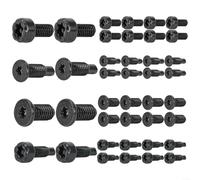 ZiStarlilife Lot de 40 vis de sécurité de rechange compatibles avec sonnette vidéo Ring Video Doorbell/2/Pro, acier au carbone zingué T16/T5 types courts/longs, noir pour installation à domicile