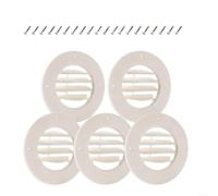 ZiStarlilife Lot de 5 housses d'aération de toit pour camping-car, persiennes réglables de 16,5 cm pour conduits de 12,4 cm, remplacement en plastique pour camping-car pour aérations de climatisation