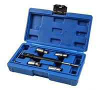 ZiStarlilife Lot de 5 outils de coupe de siège d'injecteur diesel et de nettoyage de carbone avec alésoirs plats et inclinés pour la plupart des voitures diesel et véhicules utilitaires légers