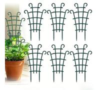 ZiStarlilife Lot de 6/10 treillis empilables de 25,5 cm, vert pour plantes grimpantes et vignes, supports de plantes pour plantes d'intérieur et d'extérieur, jardinage, fleurs, légumes