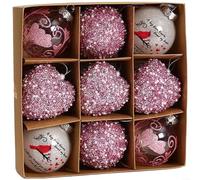 ZiStarlilife Lot de 6 décorations en mousse en forme de cœur pour décoration d'arbre de Saint-Valentin, style moderne minimaliste avec couleurs vives, boules légères à suspendre pour fête à la maison