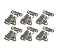 ZiStarlilife Lot de 6 verrous d'armoire en acier inoxydable, loquet papillon avec moraillon pour boîte à outils, mallette de vol, caisse en bois, bagages et boîte de rangement, argent 52 x 38 mm (201)