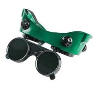 ZiStarlilife Lunettes de sécurité à double rabat avec verres verts - Ventilation indirecte - Monture en résine souple et ergonomique - Lunettes de protection pour travaux de métallurgie et tâches