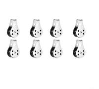 ZiStarlilife Marine Sheave Lot de 8 poulies en acier inoxydable 316 pour kayaks canoës Corde de 2 à 6 mm Capacité de charge de 340 kg Longueur 45 mm