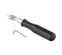 ZiStarlilife Marteau de piano à 3 aiguilles avec clé pour une voix précise, accessoire d'entretien essentiel pour pianistes et techniciens, alliage d'aluminium, noir, 15 cm