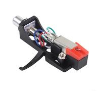 ZiStarlilife Moving Magnet MM Cartouche phono et porte-stylet avec bornes dorées, fils OFC à code couleur pour bras de lecture en S ou droits, compatible avec tourne-disque LP