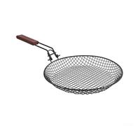 ZiStarlilife Panier de barbecue en acier inoxydable avec design pliable et fermoir sécurisé, grille de cuisson ronde de 31 cm pour légumes et viandes, facile à nettoyer, pour barbecue en plein air et