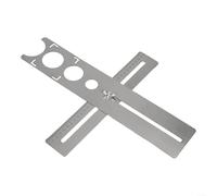 ZiStarlilife Règle de localisation de trou de carrelage en céramique réglable en acier inoxydable avec plusieurs tailles de perçage 25 mm 40 mm 45 mm 55 mm pour un positionnement précis sur porcelaine