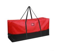 ZiStarlilife Sac de rangement pour sapin de Noël 600D résistant aux intempéries avec poignées pour la protection des décorations de vacances et un transport facile, rouge/noir ou gris/noir (rouge et