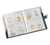 ZiStarlilife Sacs de rangement transparents en PVC anti-ternissement pour boucles d'oreilles, bagues, colliers, organiseur de voyage portable pour garder les accessoires propres et visibles (blanc