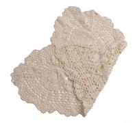 Zistarlilife Table ovale en dentelle au crochet pour chemin de table 30 x 70 cm en coton blanc fait à la main style floral vintage pour table à manger, fête de mariage, café, maison