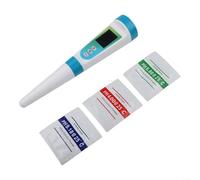 ZiStarlilife Testeur de pH alimentaire 2 en 1 avec affichage de la température, plage 000-1400, sonde en acier inoxydable pour pâte semi-solide, fromage, saucisse, blanc