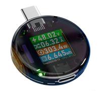 ZiStarlilife Testeur de tension numérique PD 48 V USB-C avec précision de 005 %, détecteur de capacité d'alimentation de type C pour une analyse de protocole de charge rapide et l'état de la batterie