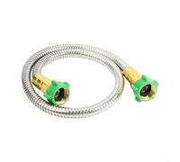 ZiStarlilife Tuyau d'arrosage en acier inoxydable avec connecteur femelle vers femelle - Extension de tuyau court pour enrouleur de tuyau et tâches d'arrosage en plein air pour petits jardins (91 cm)