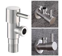 ZiStarlilife Vanne d'angle triangulaire en acier inoxydable 304 avec couvercle décoratif pour chauffe-eau, toilettes, lavabo, installation murale, salle de bain
