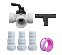 ZiStarlilife Vanne de dérivation 3 voies pour piscine 3,8 cm ABS raccord de rechange avec connecteurs compatible avec 4715 Spa et tuyau de piscine Valve de dérivation
