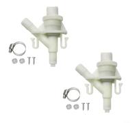 ZiStarlilife Vanne d'entrée de toilette inférieure pour WC Dometic 385311641 avec filtre intégré Pièce de rechange en plastique 10,5 cm (2 pièces)