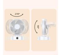 ZiStarlilife Ventilateur de bureau USB portable avec performance silencieuse et paramètres de vitesse réglables pour profiter de la musique ou des nouvelles tout en restant au frais (blanc)