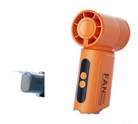 ZiStarlilife Ventilateur de refroidissement portable, rechargeable par USB, avec affichage numérique et compresse de glace, 3 niveaux, pour les voyages d'été, les sports de plein air, le bureau et la