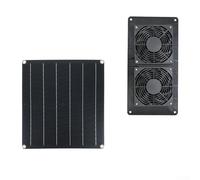 ZiStarlilife Ventilateur d'échappement solaire 25 W résistant aux intempéries, double système de ventilateur IP65 pour abri de jardin, serre, camping-car, garage, cave, circulation de l'air extérieur